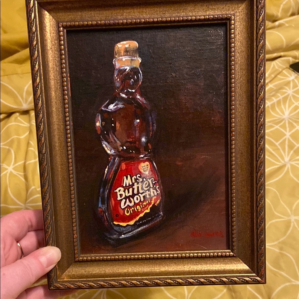 Mrs. Butterworth's Original Art Print in Brown Frame